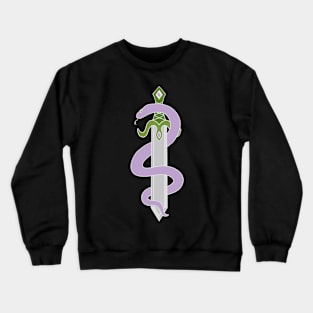 Sword and Snake (Genderqueer Colors) Crewneck Sweatshirt